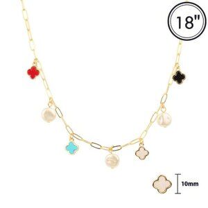 Quatrefoil Charm Pendant Necklace